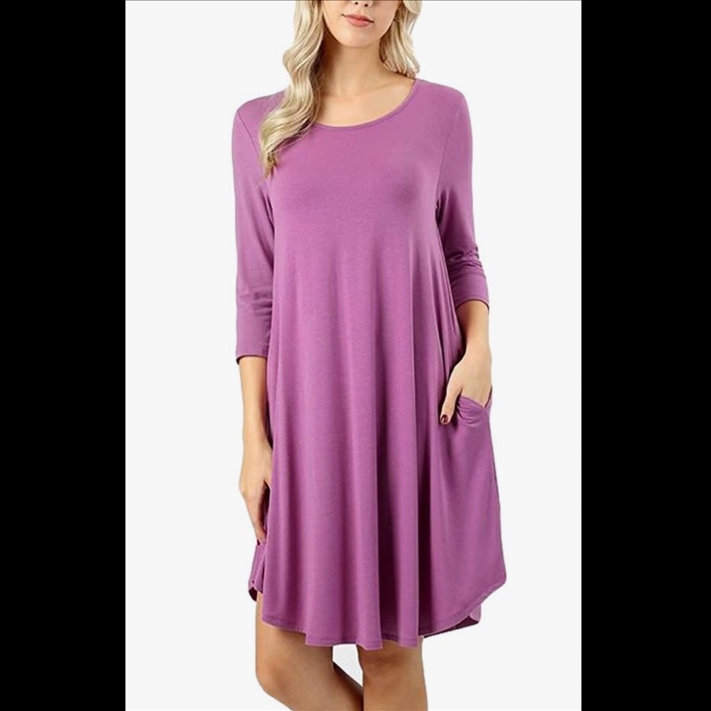 Zenana Pink T-Shirt Cut Dress
